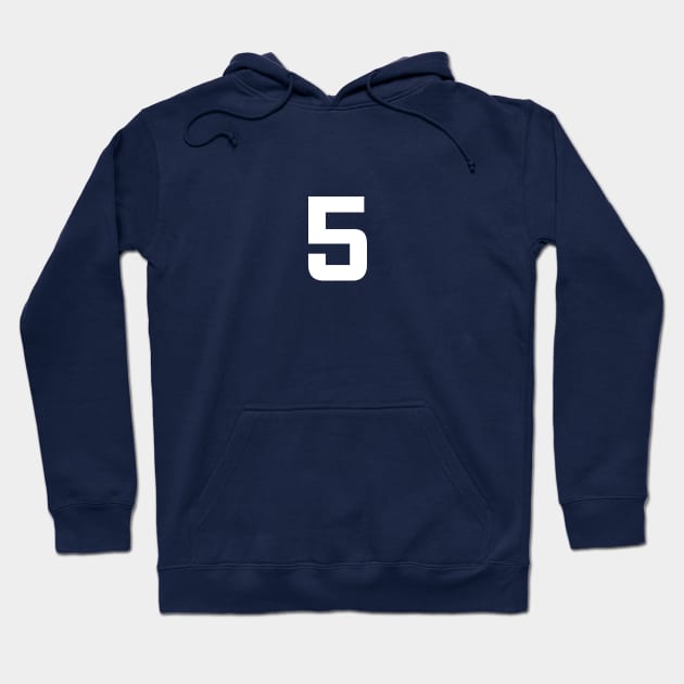 Number Five - 5 - Any Color - Team Sports Numbered Uniform Jersey - Birthday Gift Hoodie by Modern Evolution